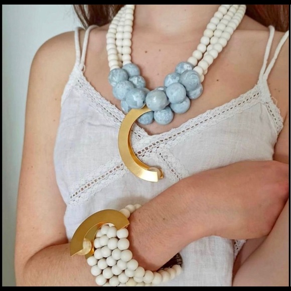 Designer Katerina Vassou Necklace 
18k gold ptd - Picture 5 of 5